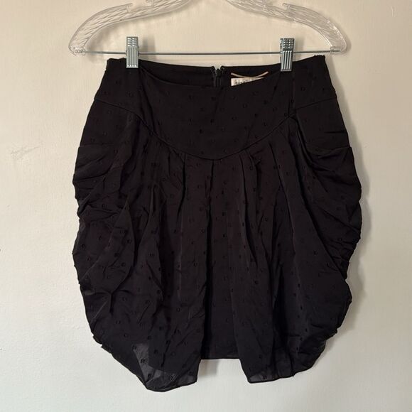 Saint Laurent Silk Mini Skirtโ Black Draped Designer YSL MEDIUM - Picture 7 of 11